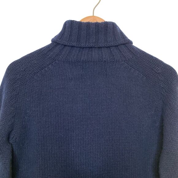 Filson XS Men’s Turtleneck Sweater Blue Geelong Lambswool Made In Scotland Thick - Picture 4 of 11